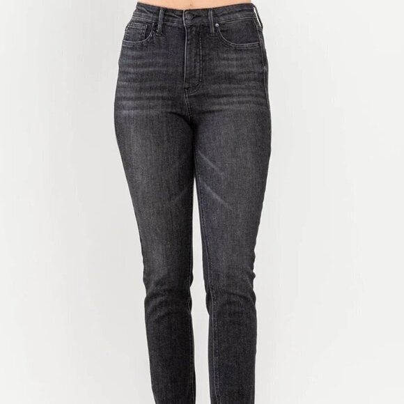 Judy Blue Women's 15/32 Blackwash Tummy Control Skinny High Rise Jeans - Picture 1 of 11